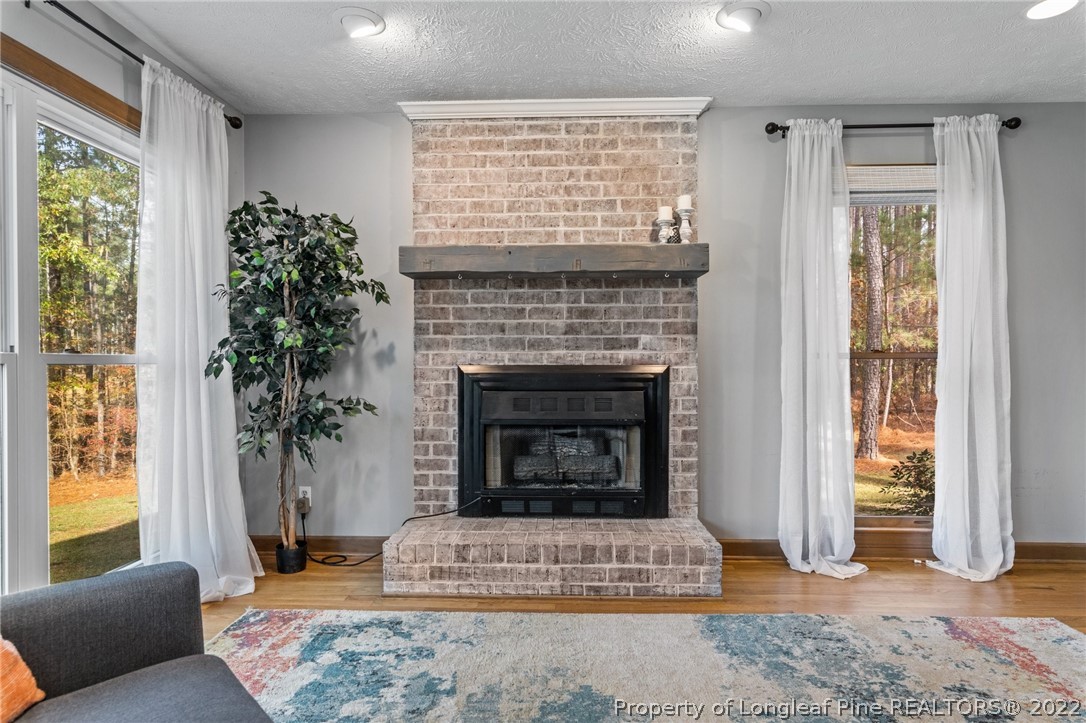 30480 East Lake Road Wagram, NC 28396 - Photo 14 of 49 a living room with furniture and a fireplace