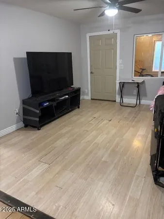 a view of a garage