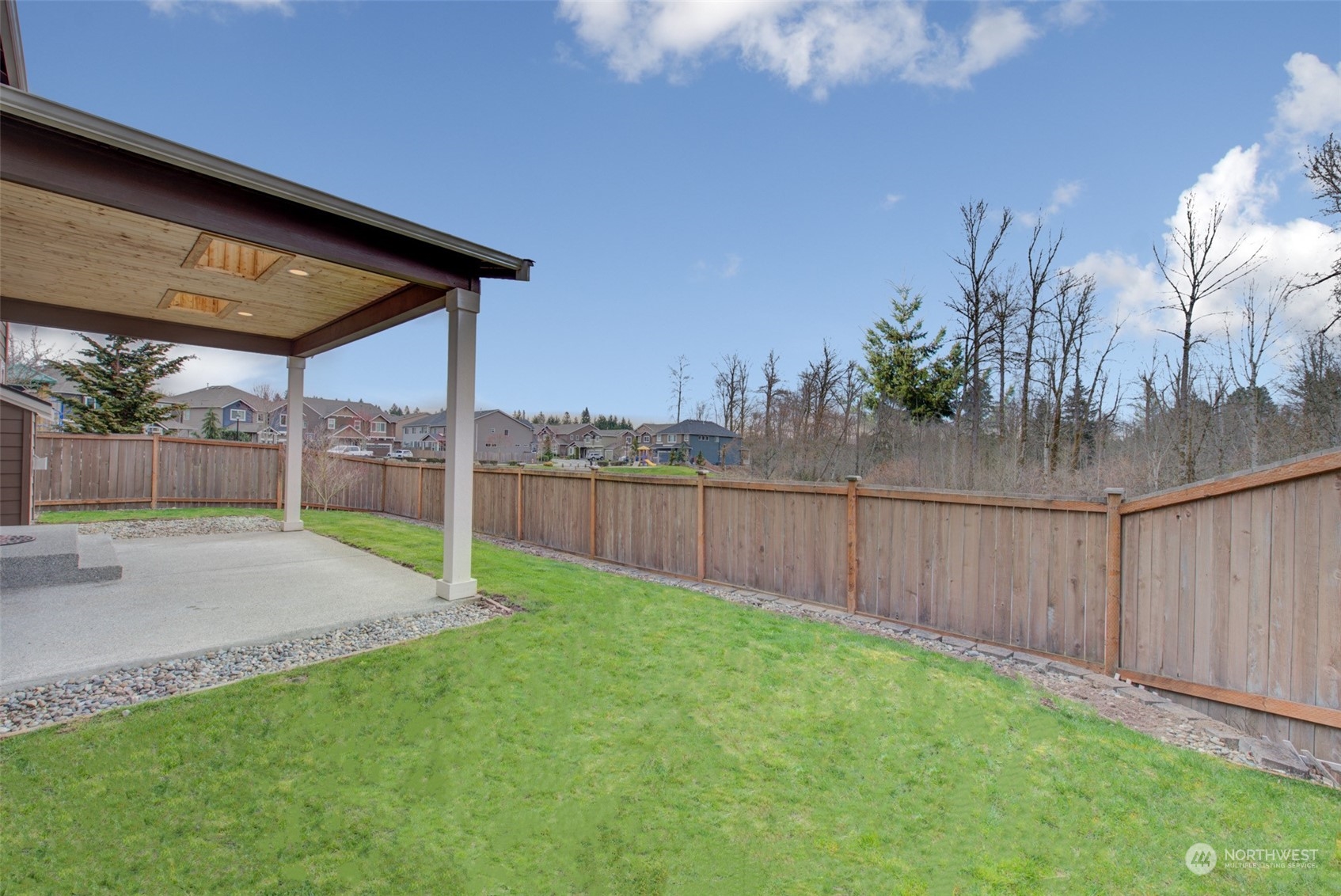 13763 173rd Place Southeast Renton, WA 98059 - Photo 33 of 40 a view of a backyard with a garden