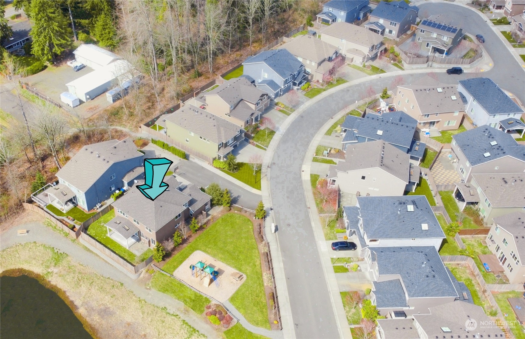 13763 173rd Place Southeast Renton, WA 98059 - Photo 38 of 40 an aerial view of a swimming pool