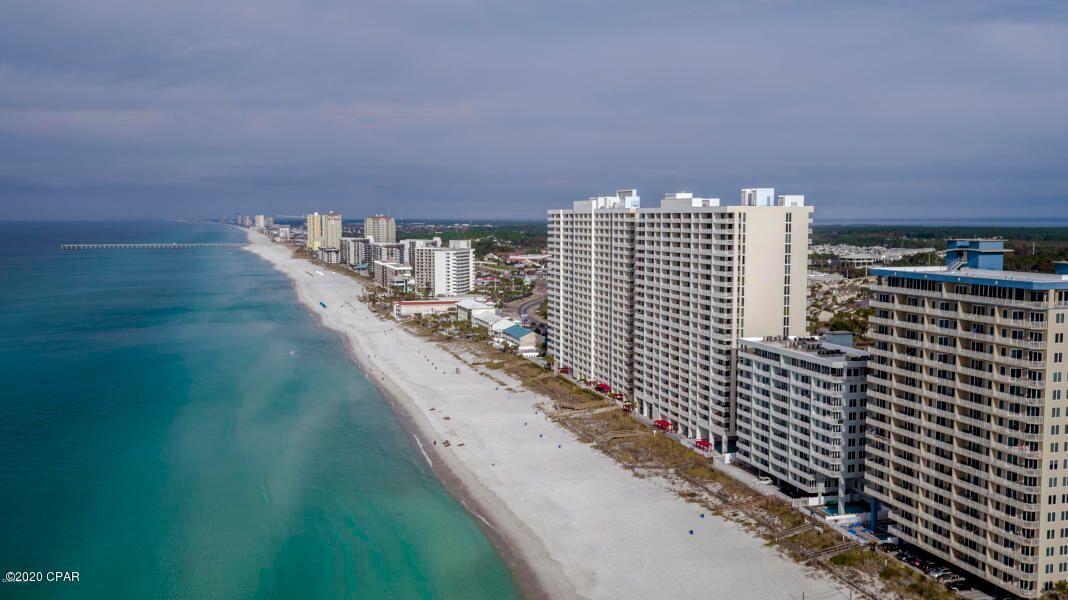 10901 Front Beach Road, Unit 2103 Panama City Beach, FL 32408 - Photo 5 of 54 a view of a city from a terrace