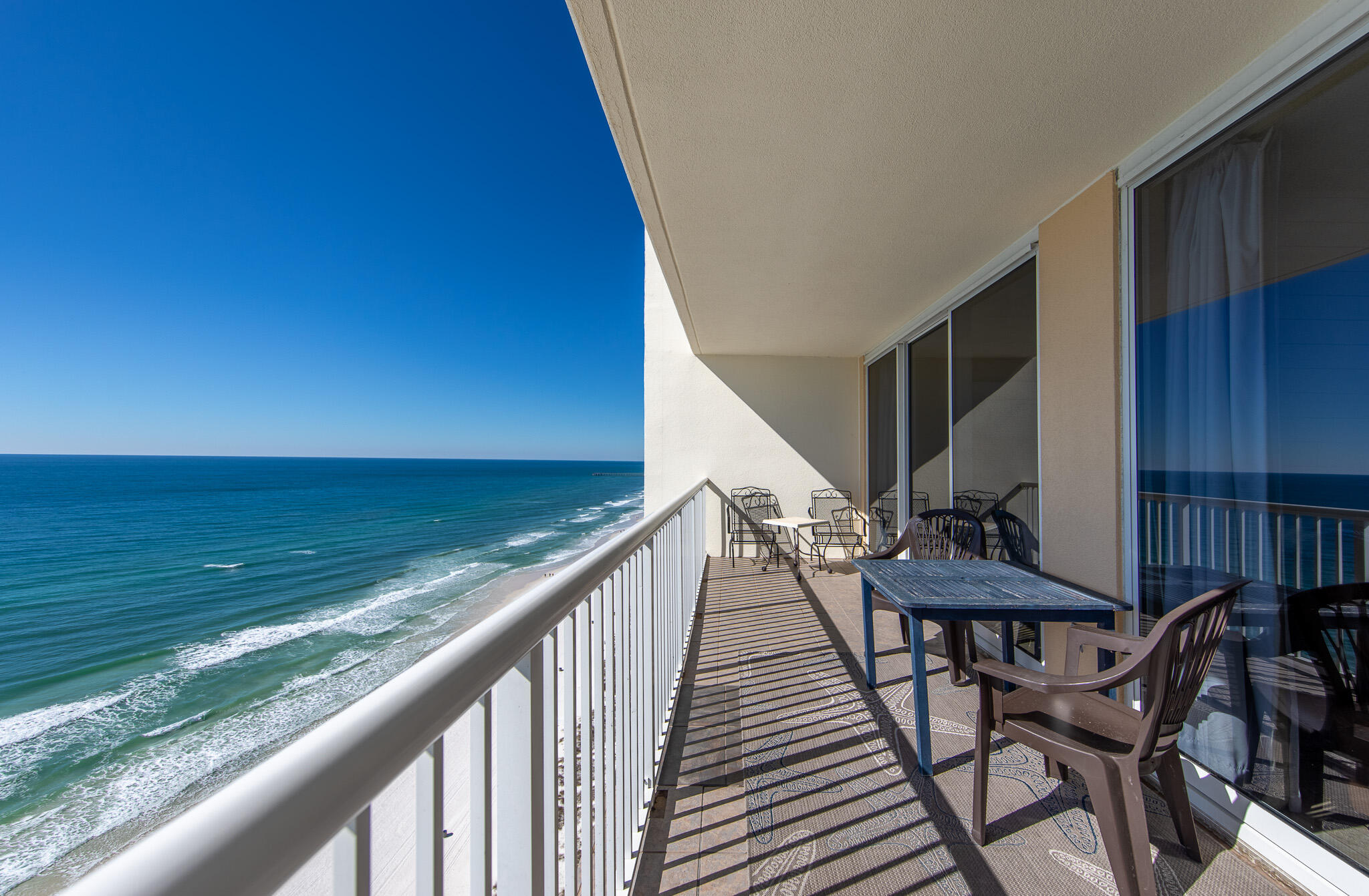 10901 Front Beach Road, Unit 2103 Panama City Beach, FL 32408 - Photo 7 of 54 a view of a balcony with chairs