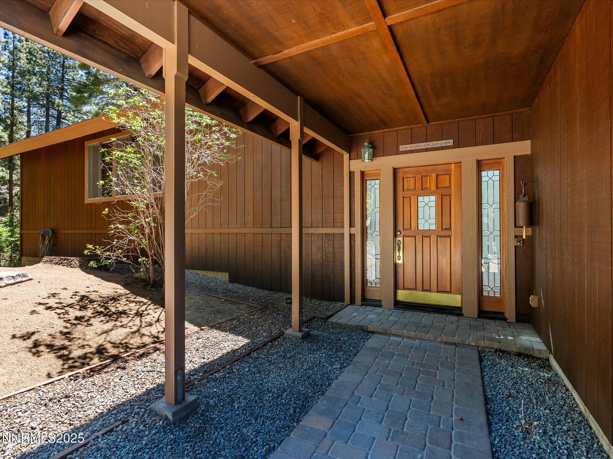 5 Ute Court Stateline, NV 89449 - Photo 48 of 59 a view of a porch with a backyard