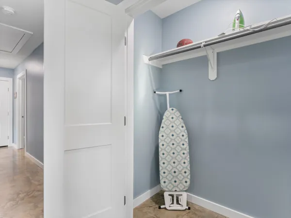 a view of storage and utility room