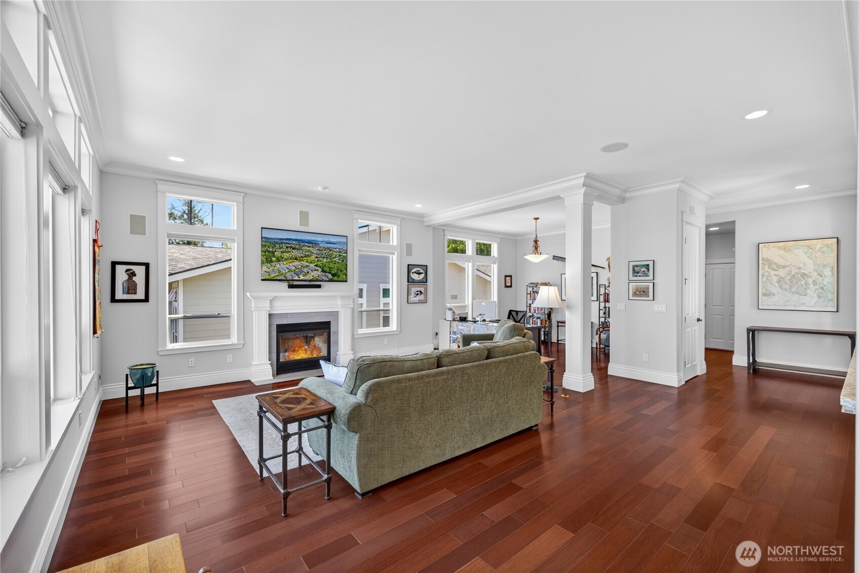 1908 29th Place Anacortes, WA 98221 - Photo 13 of 40 a living room with furniture and a fireplace