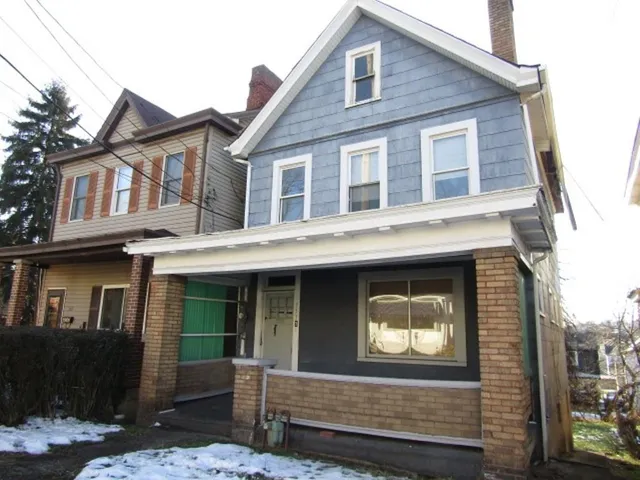 a front view of a house