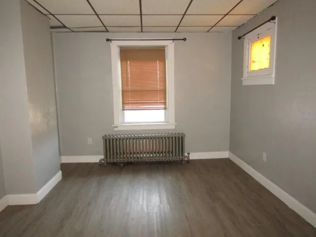 an empty room with a window