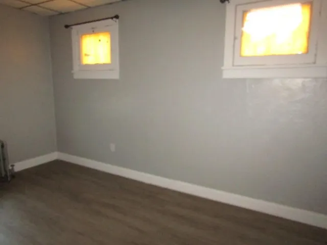 an empty room with a window