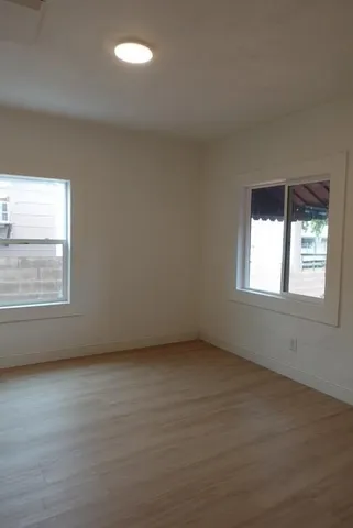 an empty room with a window