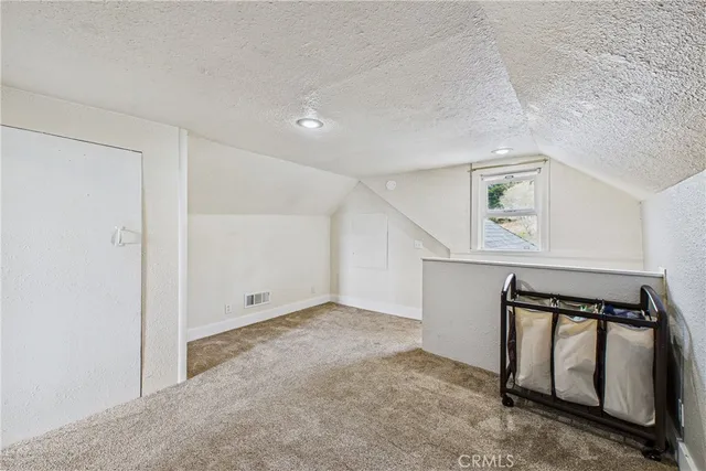 an empty room with closet