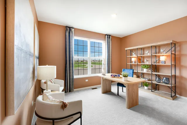 a room with furniture and a window