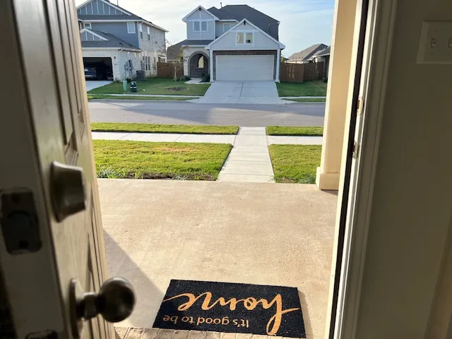 a view of front door