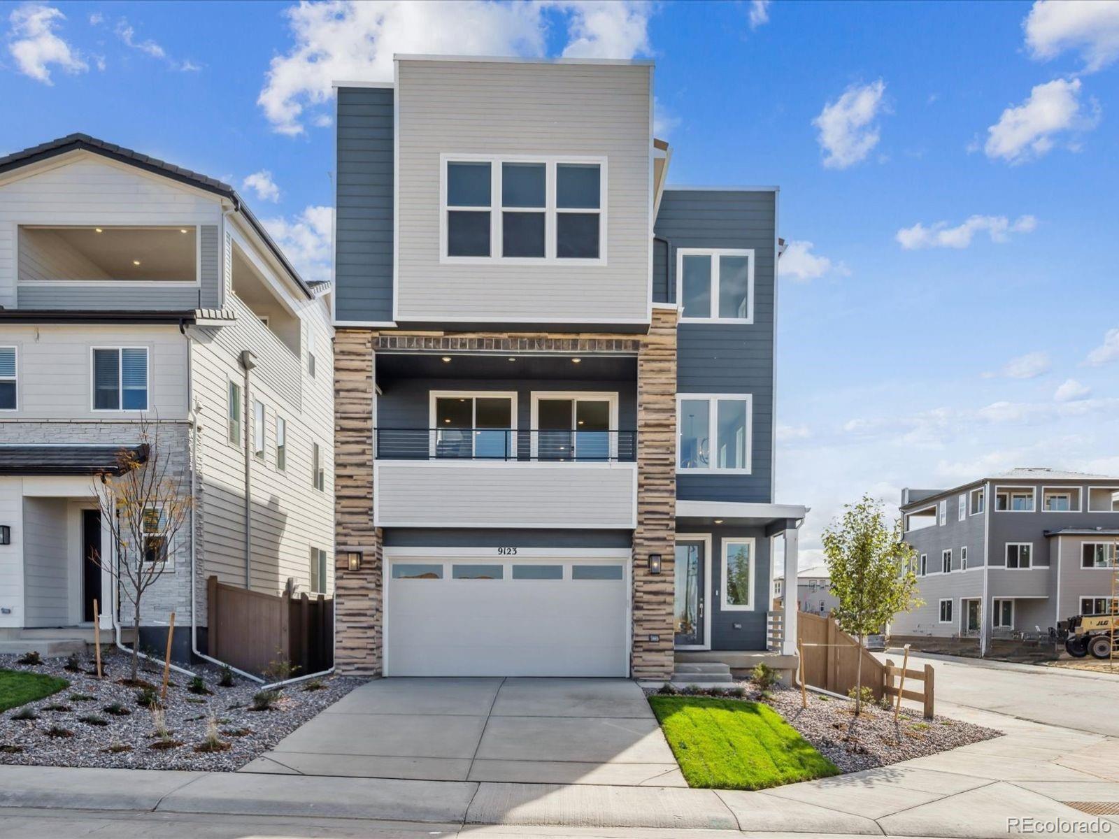 a front view of a building with street