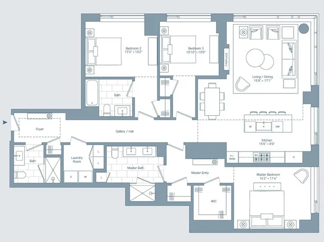 a picture of a floor plan