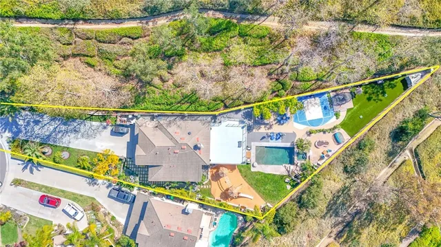 an aerial view of multiple house
