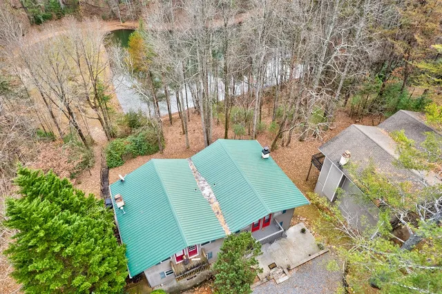 an outdoor space with garden view