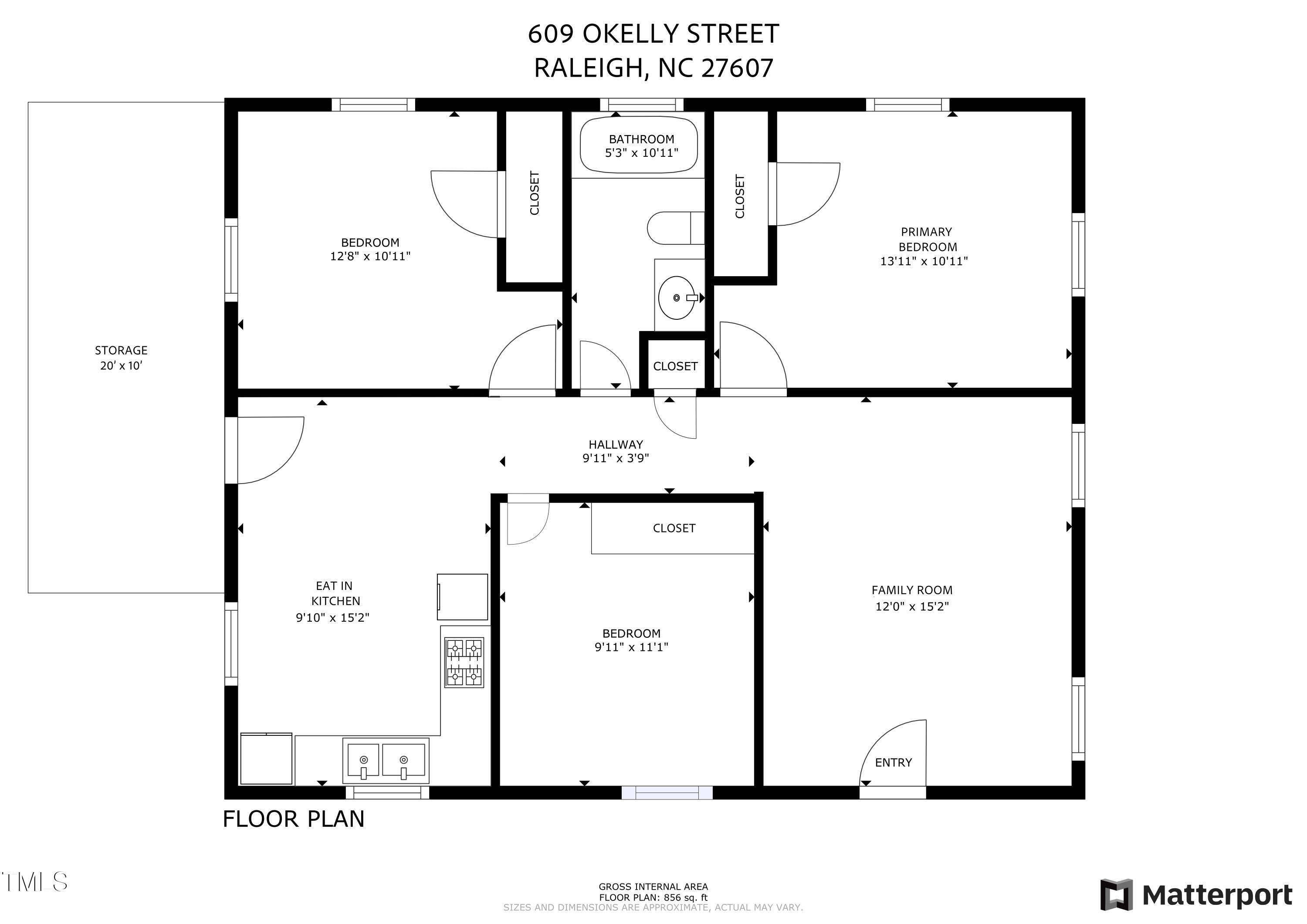 609 Okelly Street Raleigh, NC 27607 - Photo 10 of 10 a picture of a floor plan