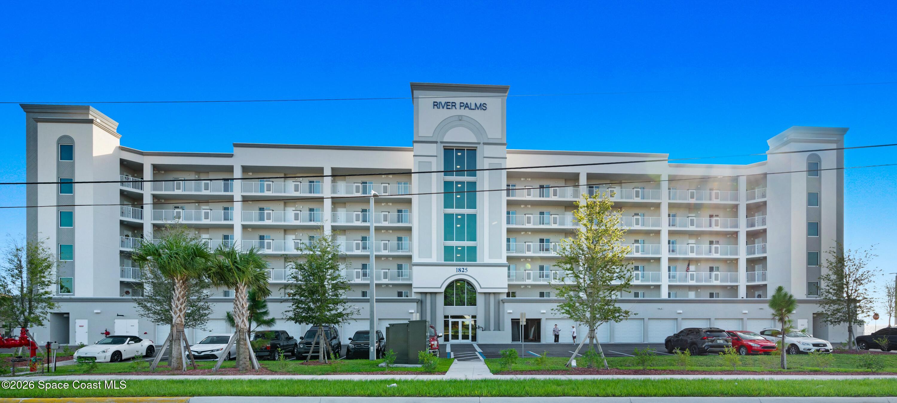 a front view of a building