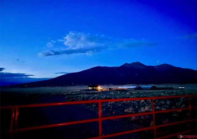 a view of a city with sunset view