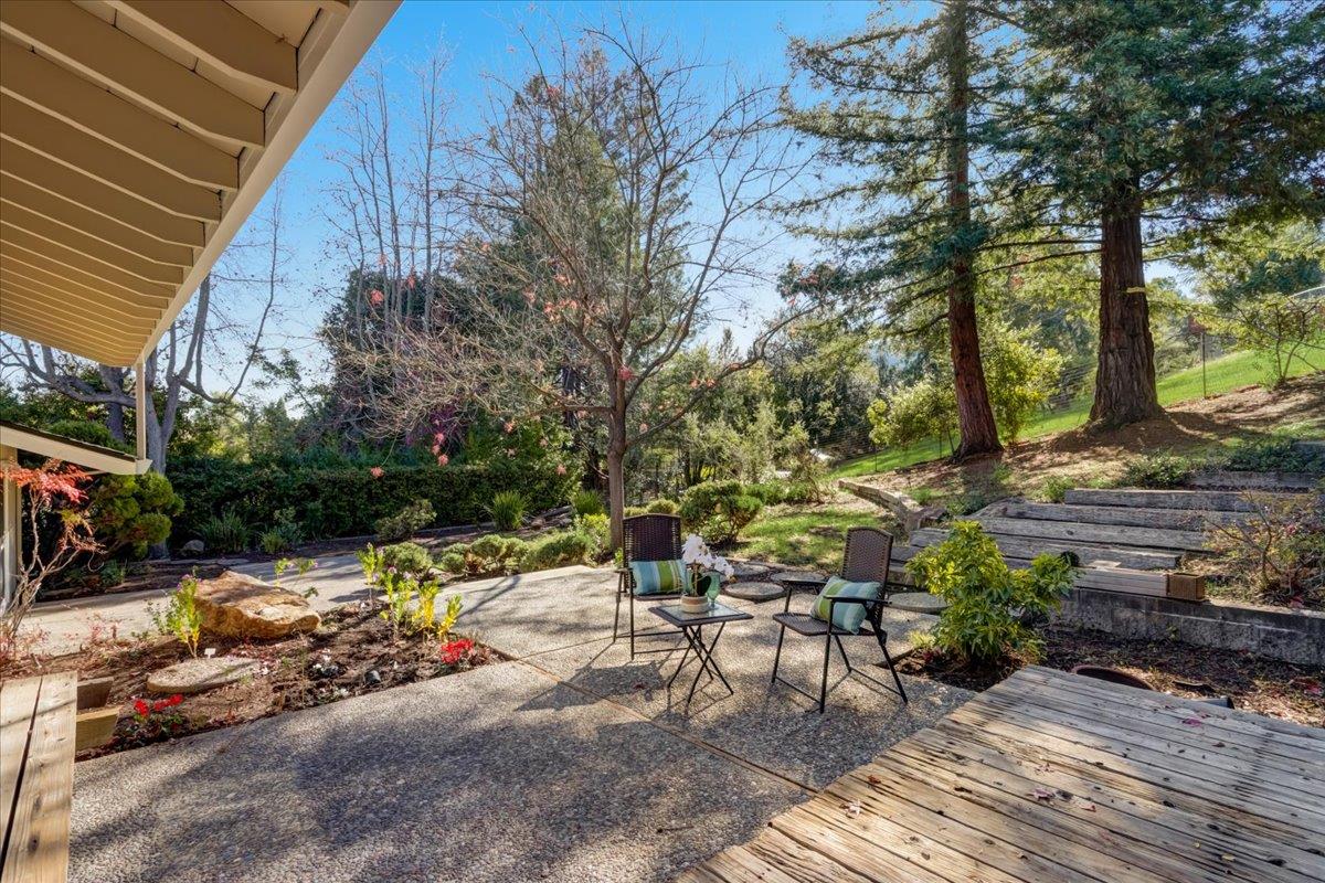 1276 Echo Valley Drive San Jose, CA 95120 - Photo 40 of 54 a view of backyard with swimming pool and sitting area