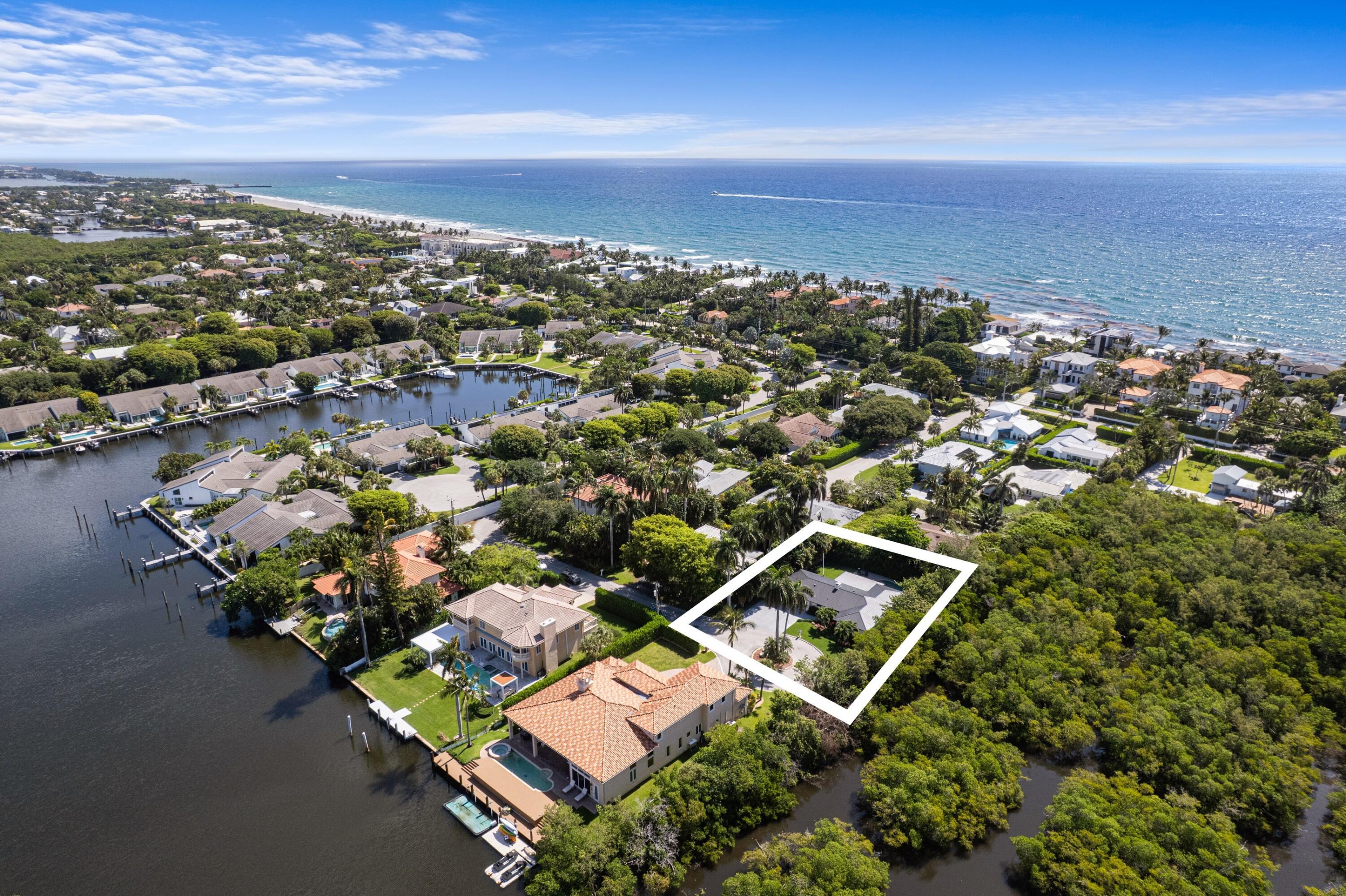 35 Anna Street Ocean Ridge, FL 33435 - Photo 64 of 75 an aerial view of residential building with parking space