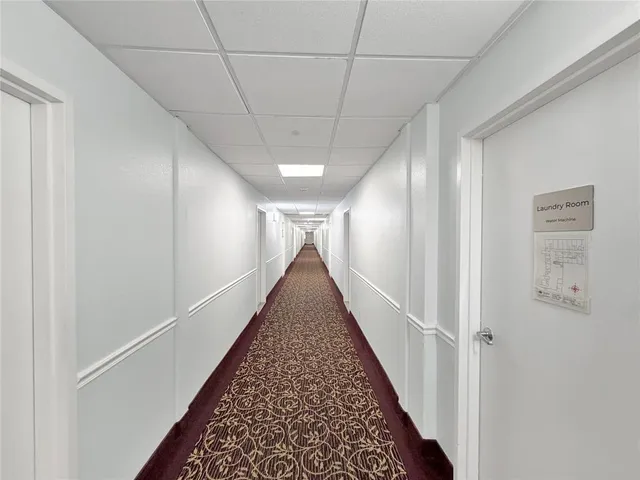 a view of a hallway with the entryway