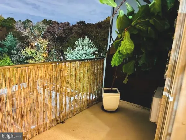 a view of a fountain in the balcony