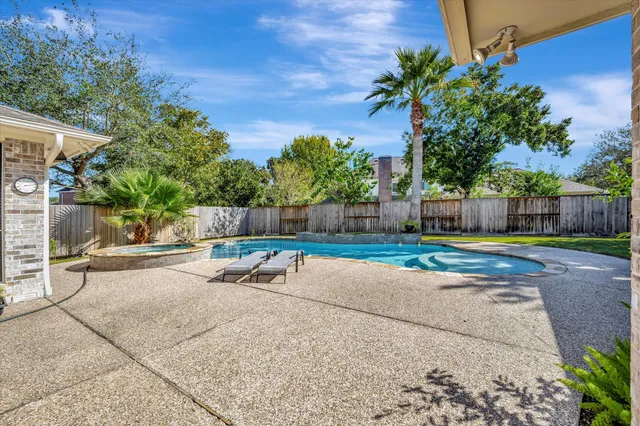 a view of a yard with a slide