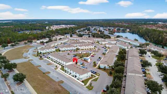 an aerial view of a city