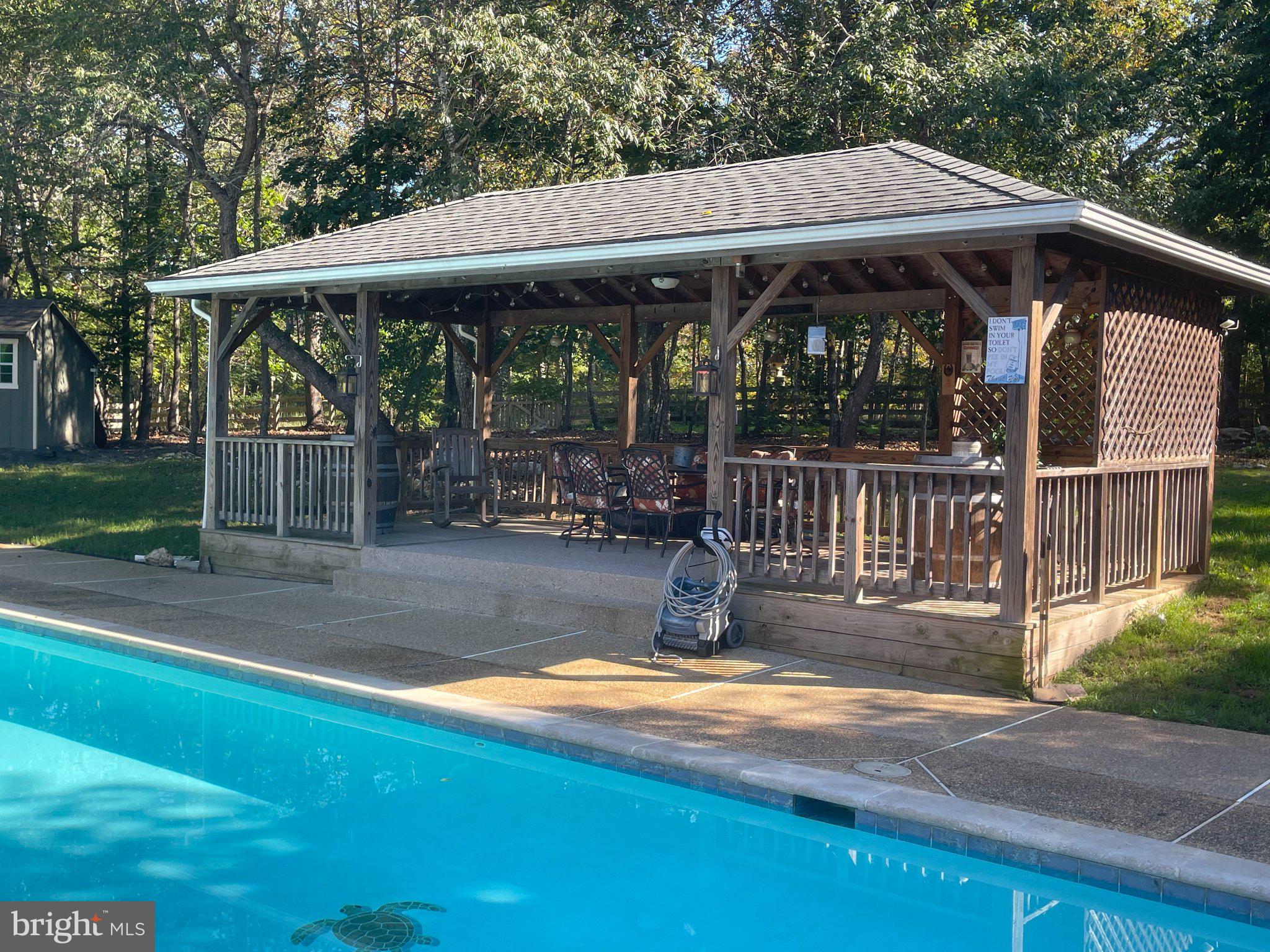 7747 Riverside Farm Road Marshall, VA 20115 - Photo 35 of 69 Charming poolside gazebo retreat.