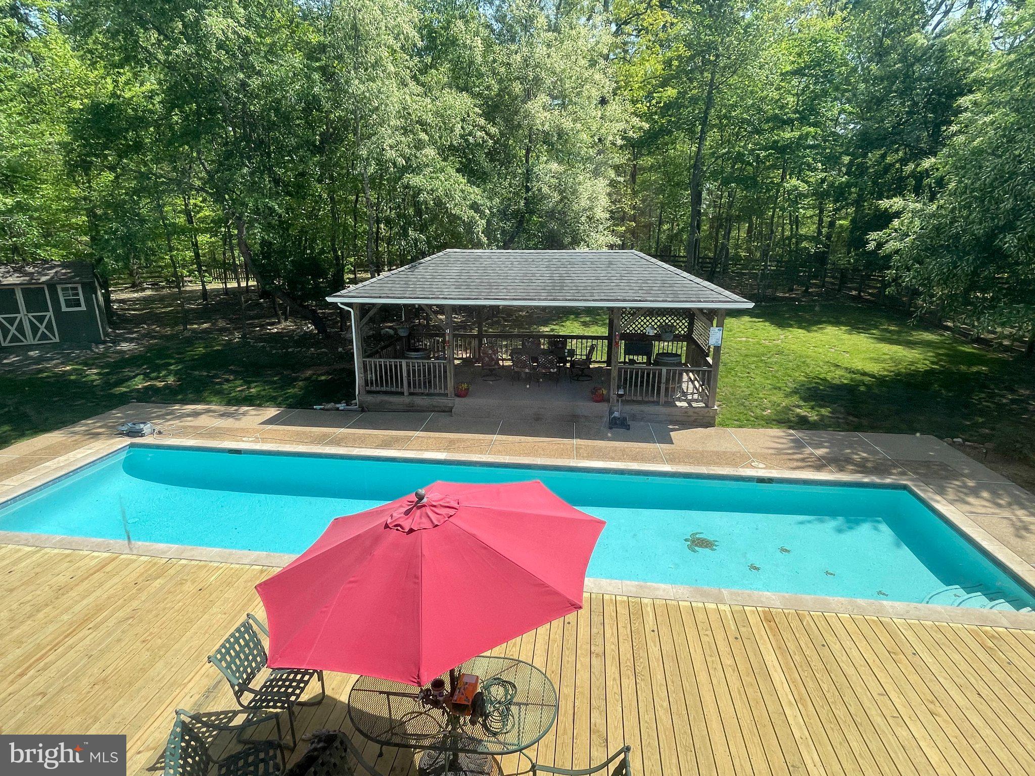 7747 Riverside Farm Road Marshall, VA 20115 - Photo 36 of 69 Serene poolside retreat in nature.