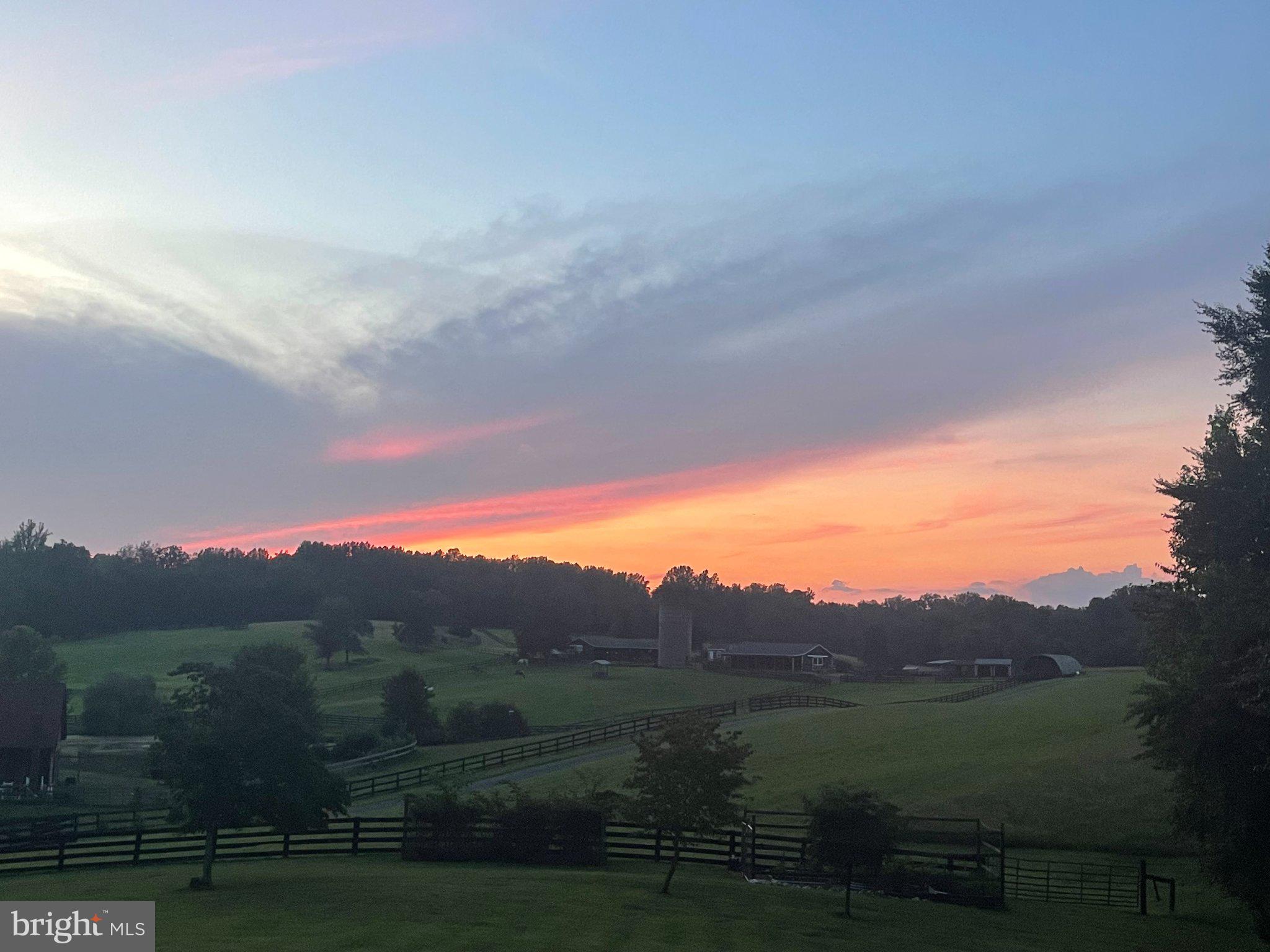 7747 Riverside Farm Road Marshall, VA 20115 - Photo 63 of 69 Serene sunset over lush pastures.