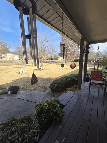 a view of outdoor space with seating