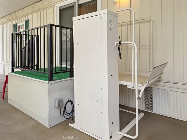 a view of a bathroom with staircase