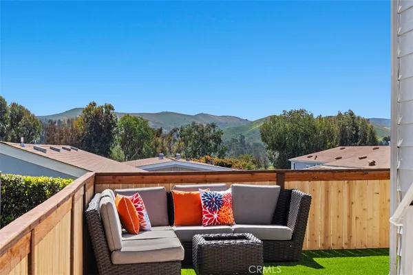 a view of outdoor space with seating