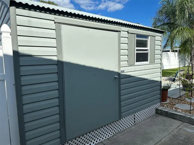 a view of a house with a door