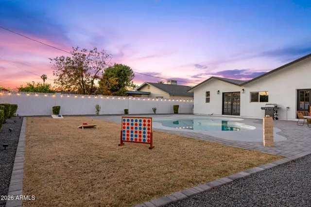 a view of a room with a bench