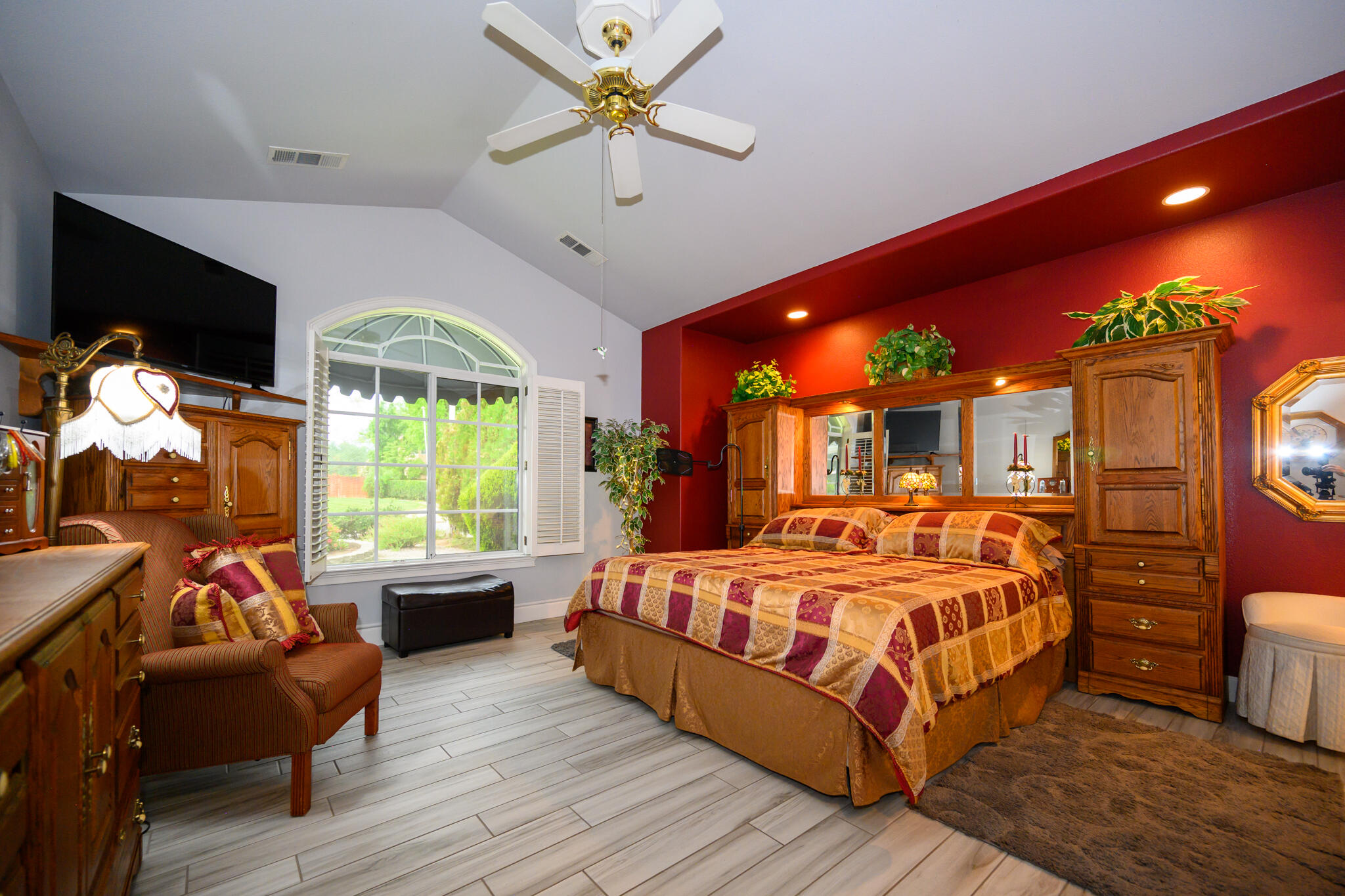 2071 Hope Lane Redding, CA 96003 - Photo 37 of 45 a bedroom with a bed and a large window