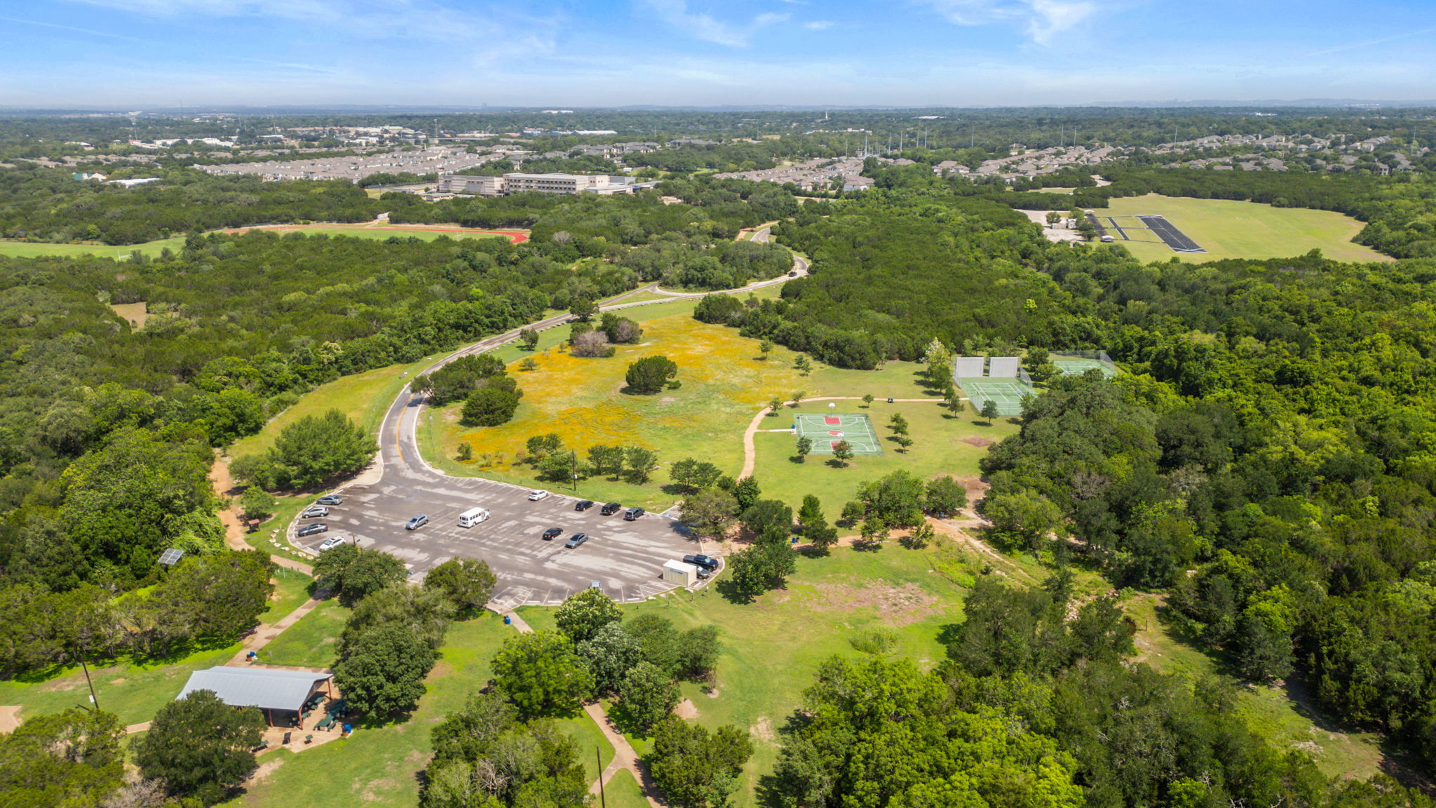 1007 Totis Road Austin, TX 78748 - Photo 37 of 37 an aerial view of residential houses with outdoor space and trees