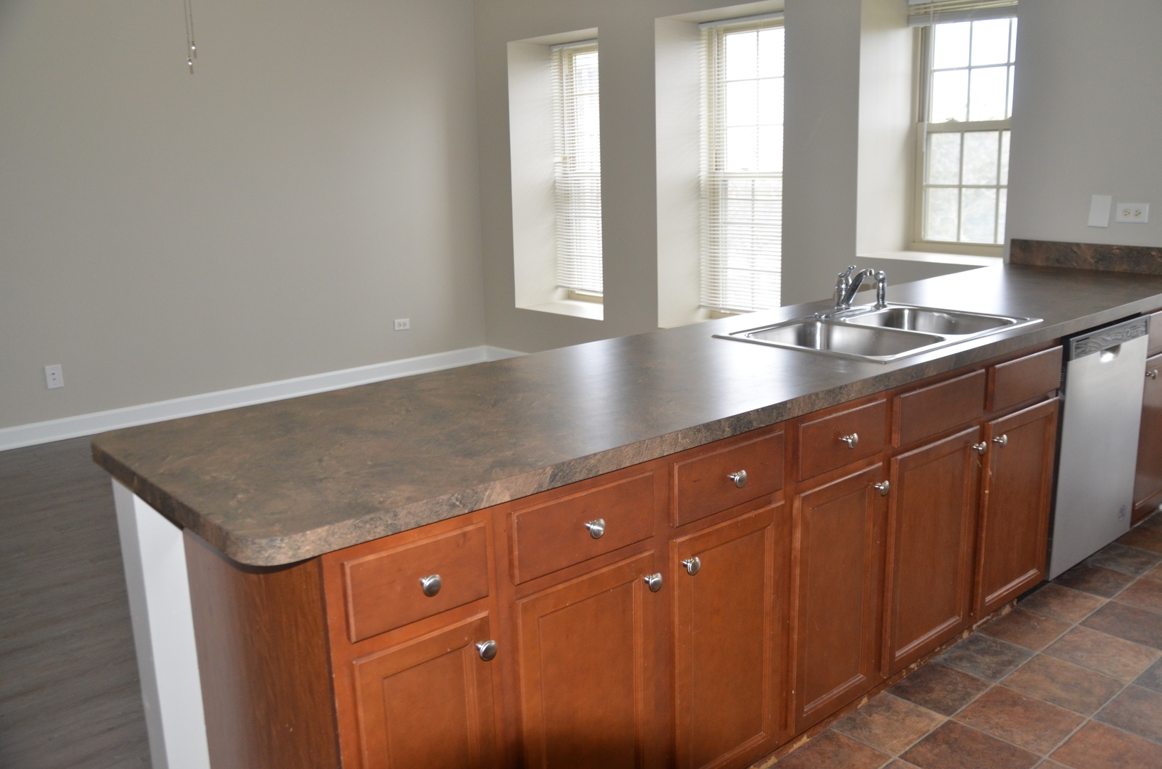 2026 North 3372nd Road, Unit 503 Ottawa, IL 61350 - Photo 30 of 49 a view of kitchen with windows and dual sinks