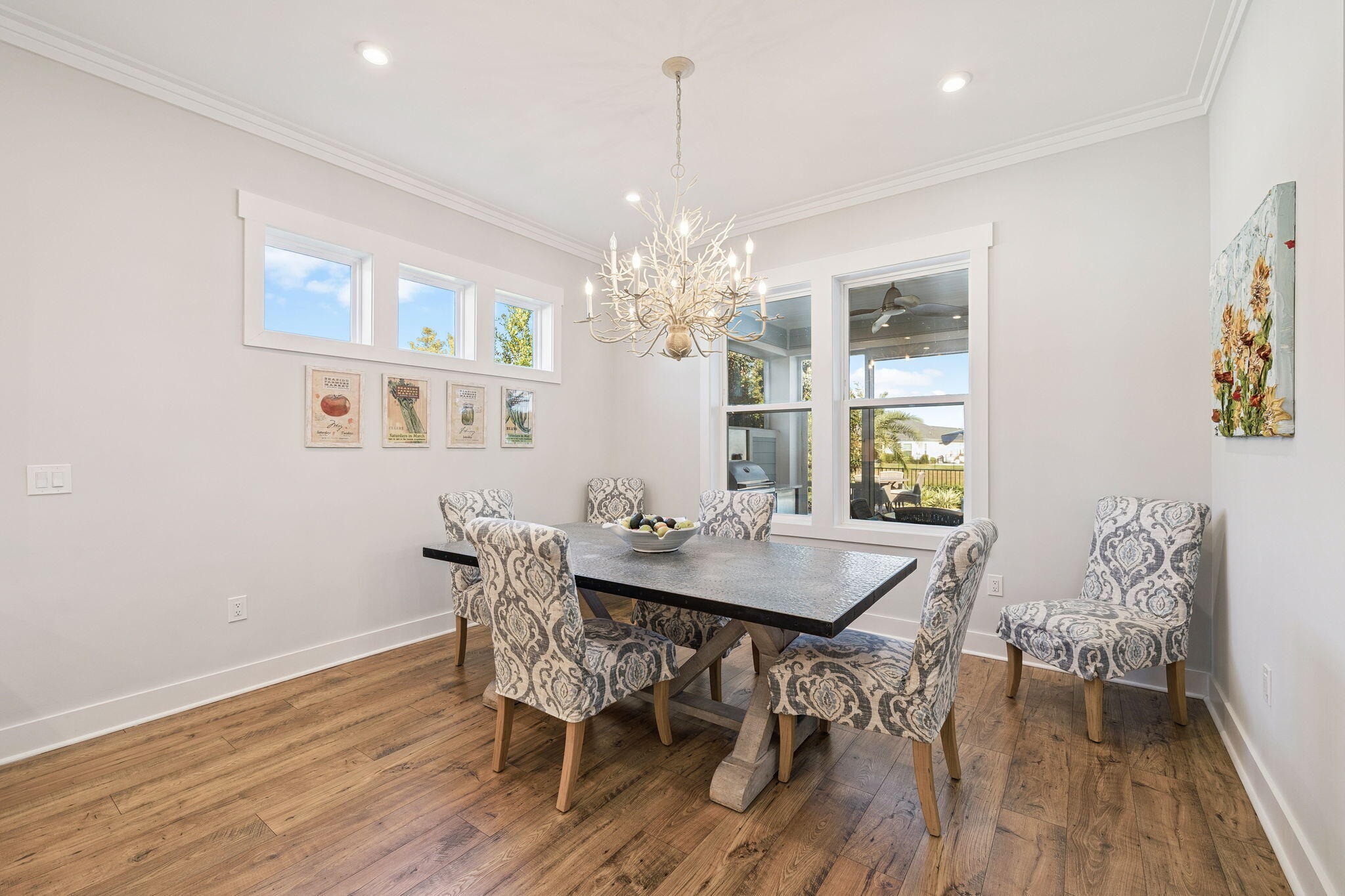 56 River Rise Way Inlet Beach Inlet Beach, FL 32461 - Photo 21 of 69 a view of a dining room with furniture and chandelier