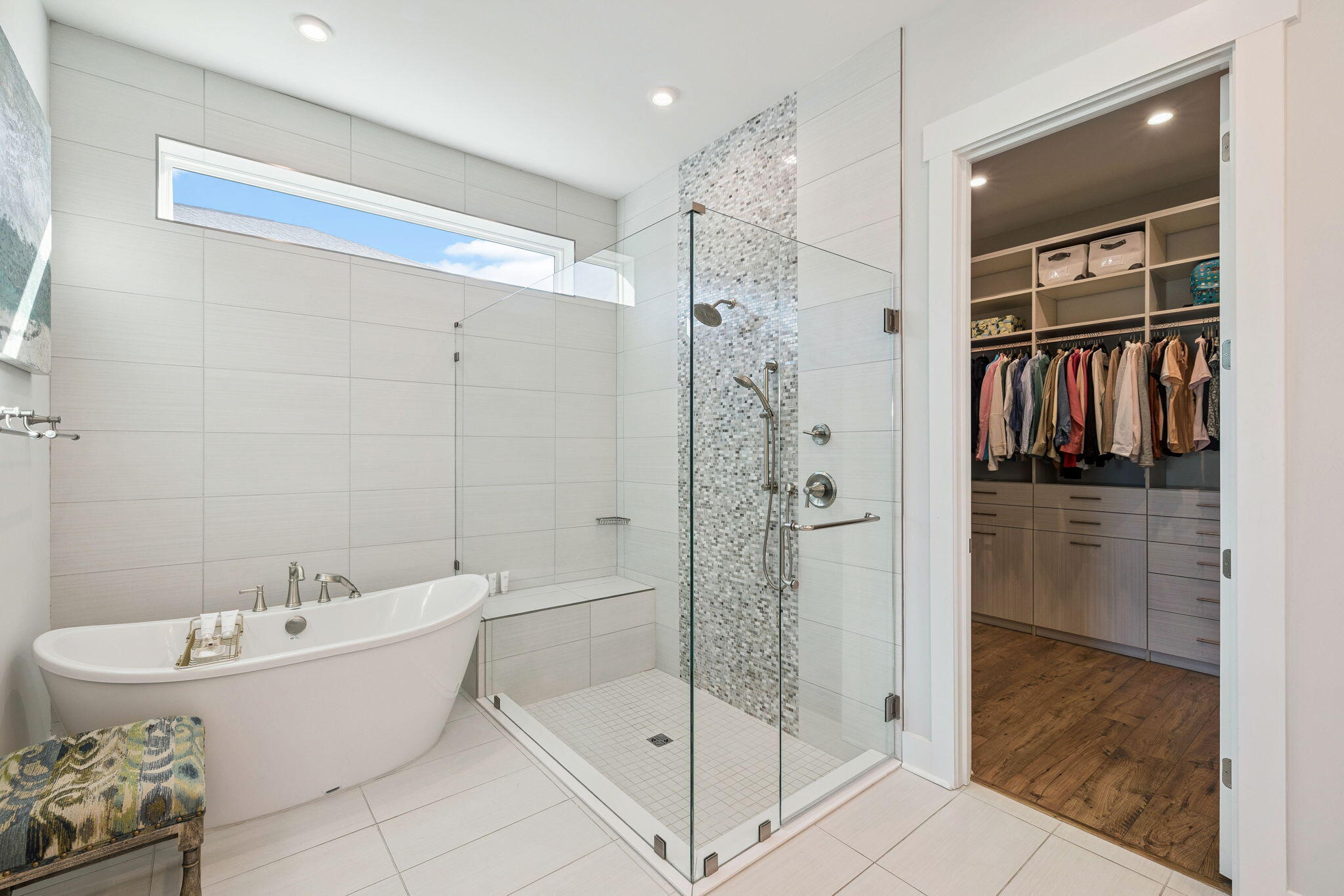 56 River Rise Way Inlet Beach Inlet Beach, FL 32461 - Photo 31 of 69 a bathroom with a bathtub and a shower