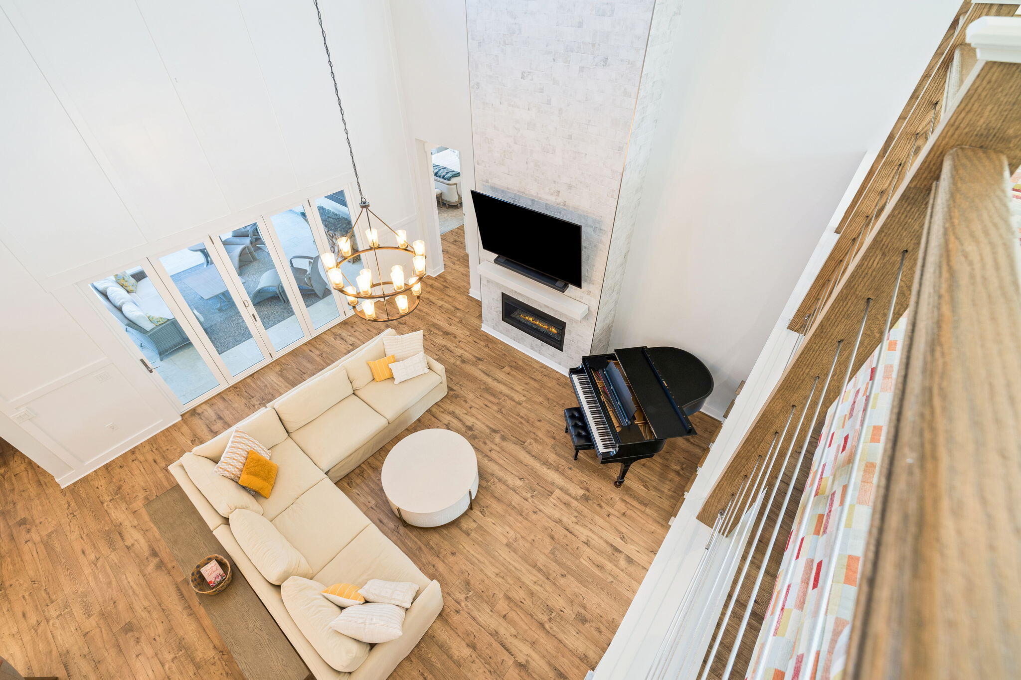 56 River Rise Way Inlet Beach Inlet Beach, FL 32461 - Photo 43 of 69 a living room with furniture and flat screen tv