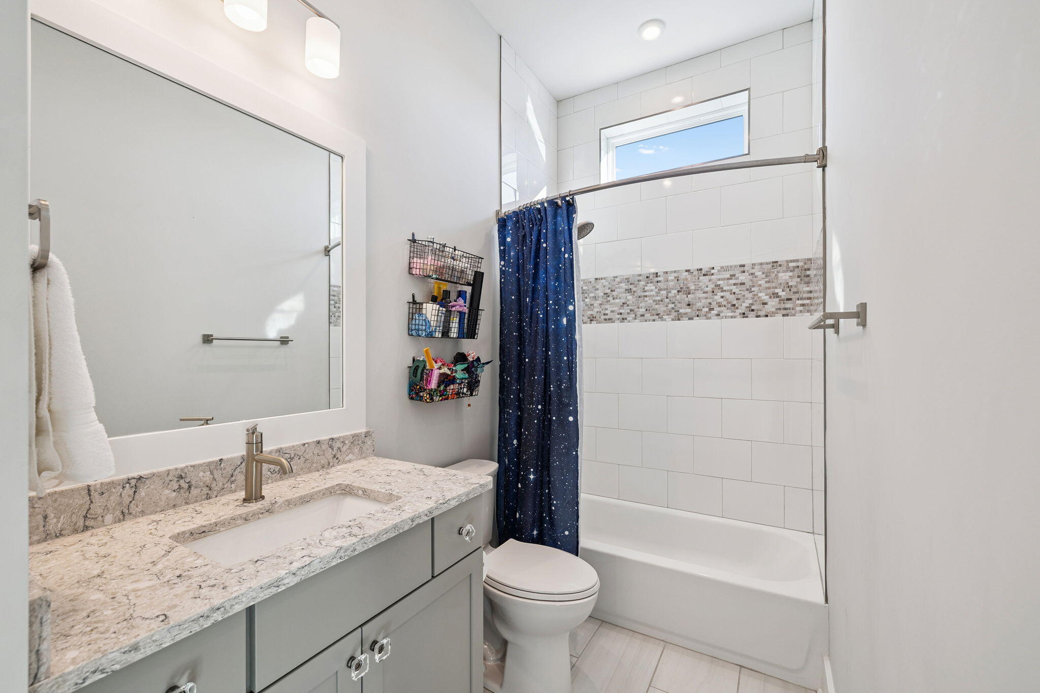 56 River Rise Way Inlet Beach Inlet Beach, FL 32461 - Photo 45 of 69 a bathroom with a granite countertop sink toilet and shower