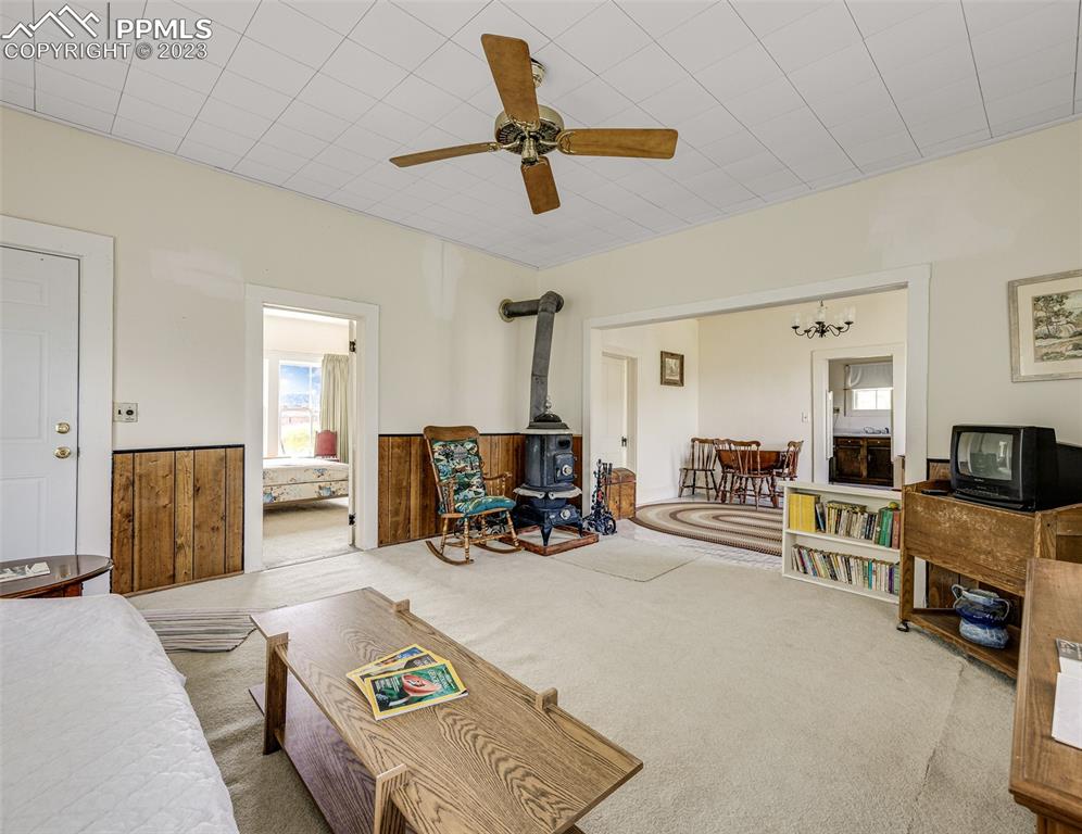 2 County Road 81 Victor, CO 80860 - Photo 9 of 28 a living room with furniture and a flat screen tv