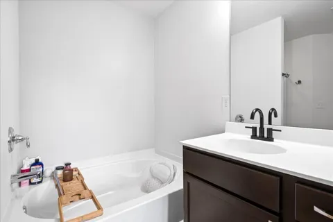 a bathroom with a sink and a bathtub