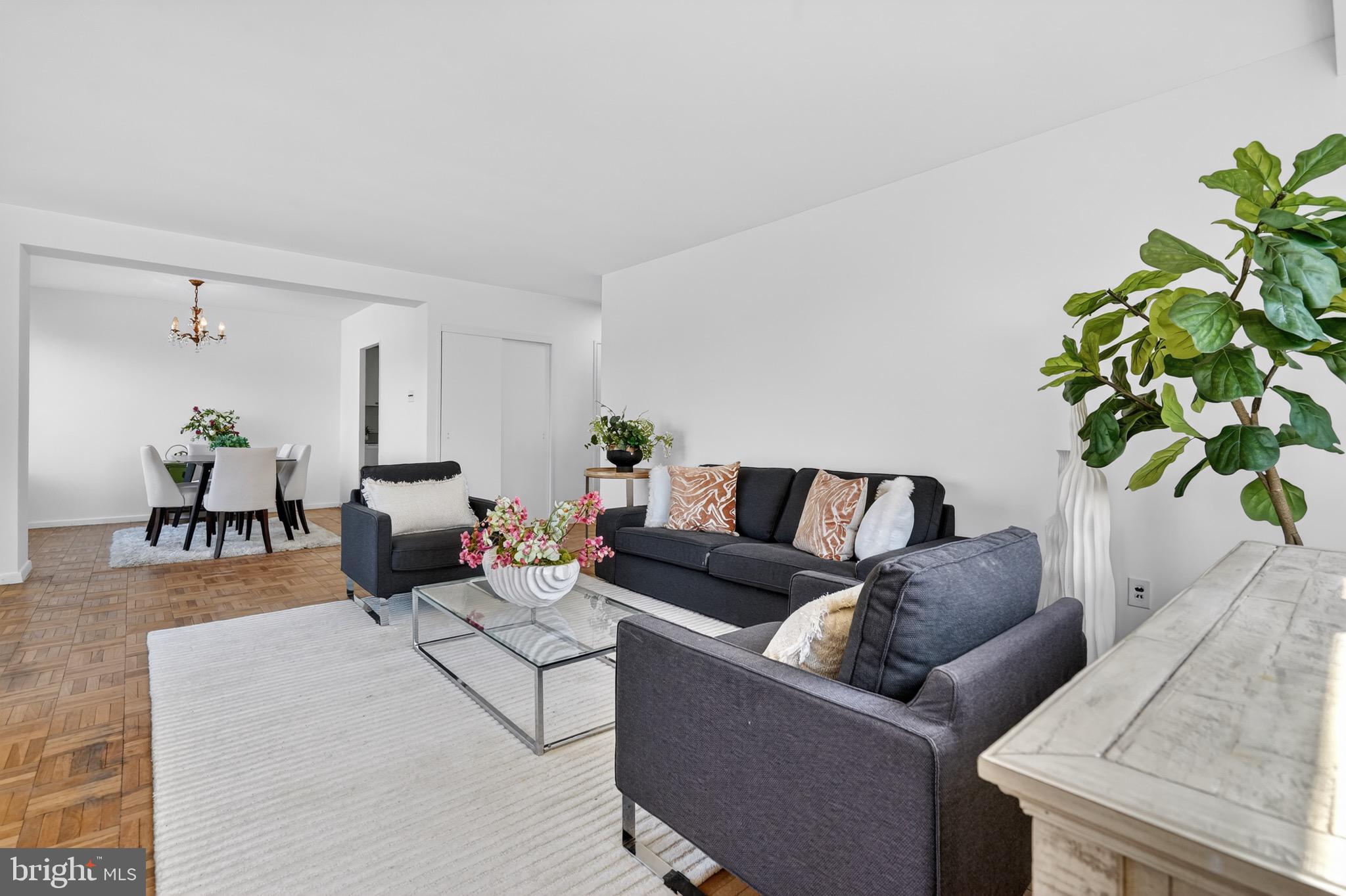 2475 Virginia Avenue Northwest, Unit 429 Washington, DC 20037 - Photo 4 of 35 a living room with furniture and a potted plant