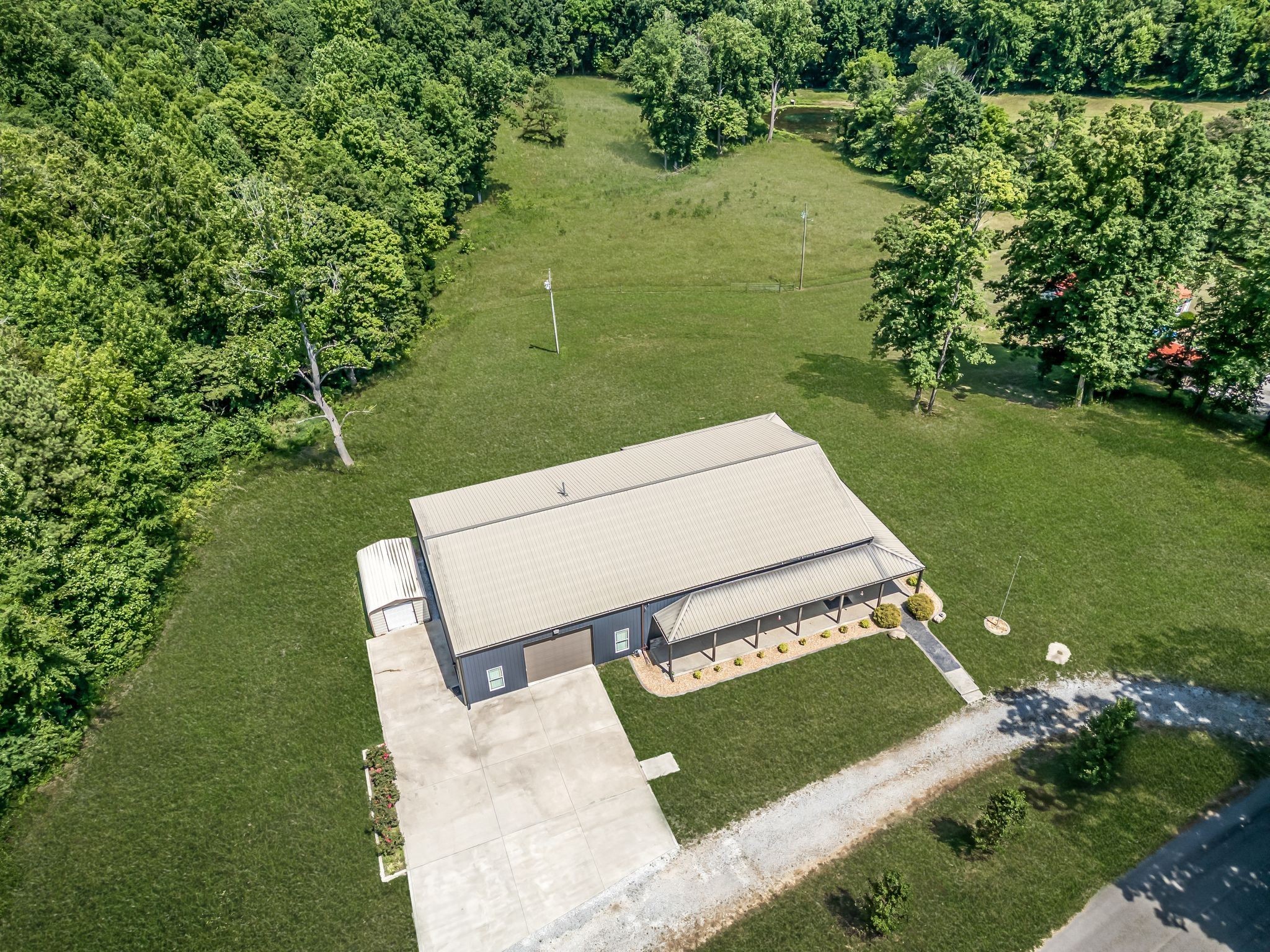 628 Hillview Road North Dickson, TN 37055 - Photo 52 of 54 AERIAL Drone Photo of this Beautiful Barndominium