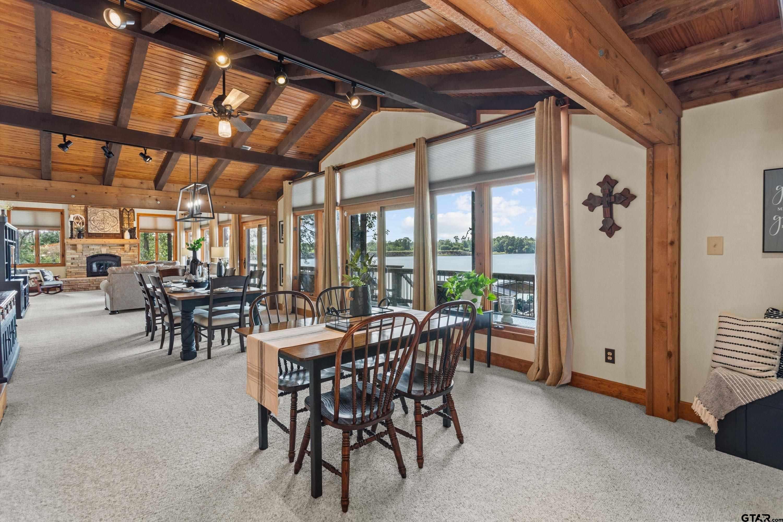 129 Tejas Trail Grapeland, TX 75844 - Photo 14 of 47 a view of a dining room with furniture window and outside view