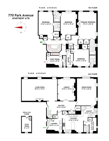 $11,750,000 | 770 Park Avenue, Unit 6/7B | Lenox Hill